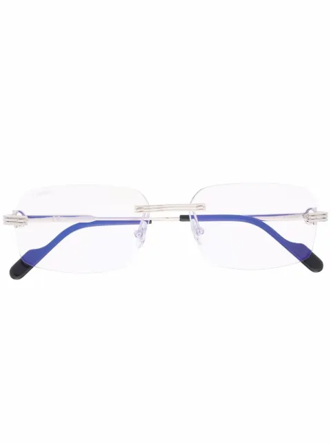 Cartier Eyewear narrow square-frame glasses Silver CT0271S