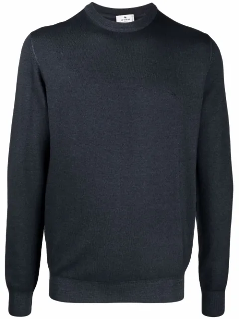 ETRO virgin wool-knit jumper Blue 1M5009740
