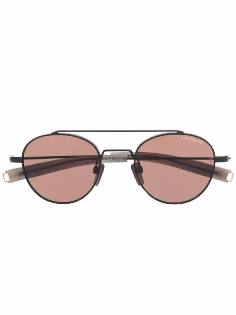 Dita Eyewear round pilot sunglasses Black DLS103