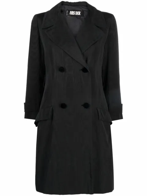 Christian Dior Pre-Owned 1970s double-breasted trench coat Black CDIO600