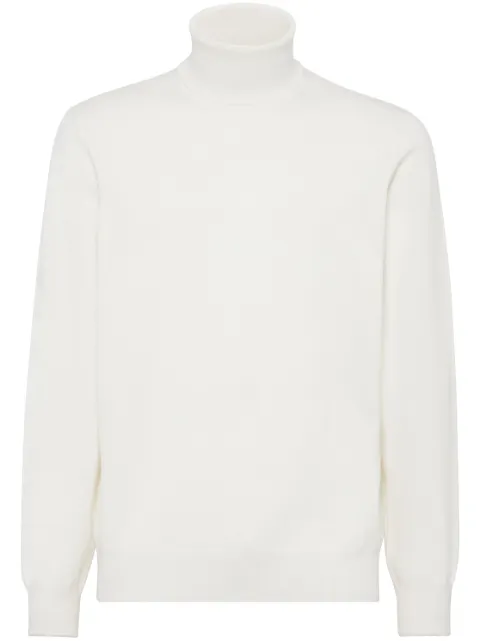 Brunello Cucinelli roll neck cashmere jumper White M2200103CO312