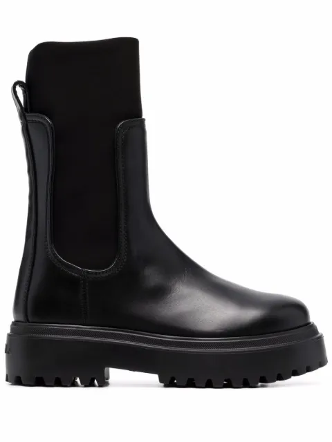 Le Silla Ranger leather ankle boots Black 6493R020M1PPCHI