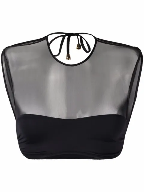 La Reveche Anna tulle-panel bikini top Black ANNABIKINITOP