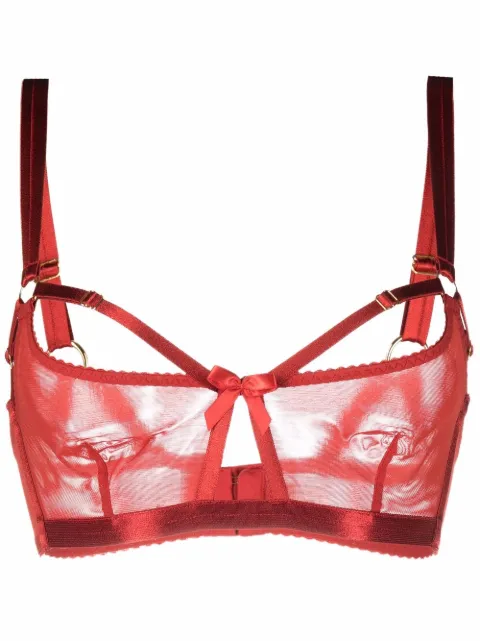 Bordelle Bondage Belle soft-cup bra Red RedBondageBelleSoftCupBra