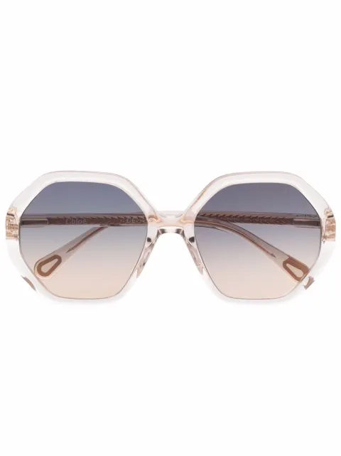 Chloé Eyewear Esther oversized-frame sunglasses Neutrals CC0004S