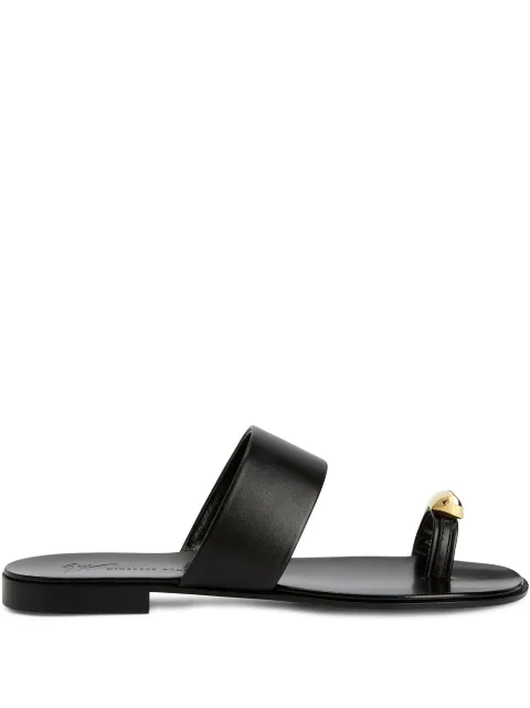 Giuseppe Zanotti Norbert leather toe-loop sandals Black EU00087H01