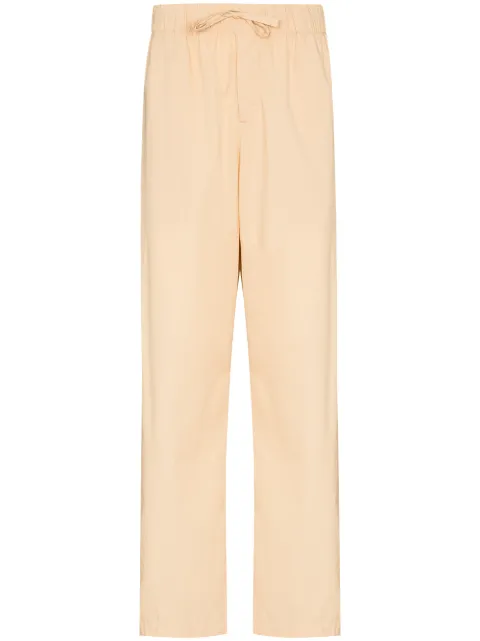 TEKLA drawstring poplin pajama bottoms Neutrals SWPKH