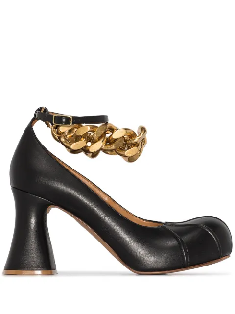 Stella McCartney Groove chain-strap pumps Black 800435KP039