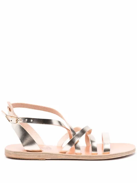 Ancient Greek Sandals metallic-effect leather sandals Gold DELIA