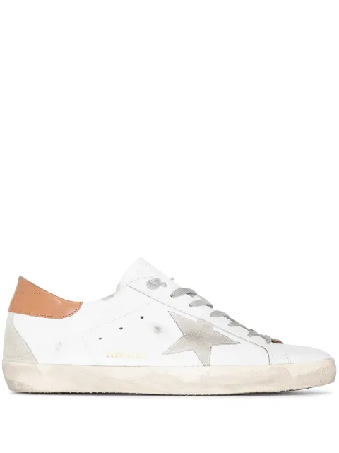 Golden Goose Super-Star trainerss with suede star and brown heel tab White GMF00102F002182