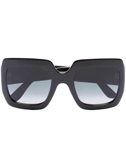 Gucci Eyewear Interlocking G oversize-frame sunglasses Black GG0053S001