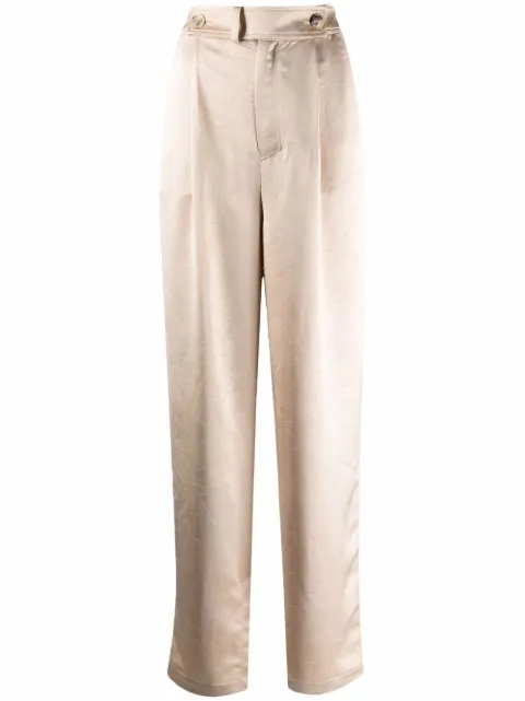 AERON Odile straight-leg satin trousers Neutrals P140355250