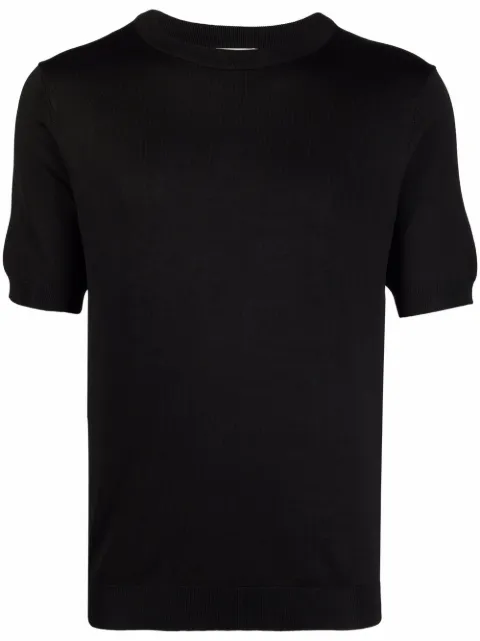 SANDRO knitted T-shirt Black SHPTR00317