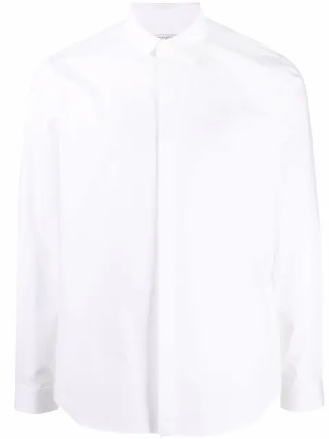 Valentino Garavani concealed front button placket shirt White VAB7654WW