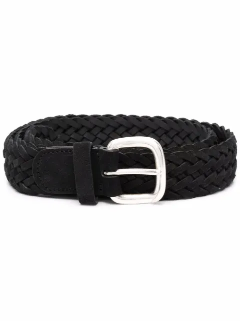 Anderson's leather interwoven belt Black A3008