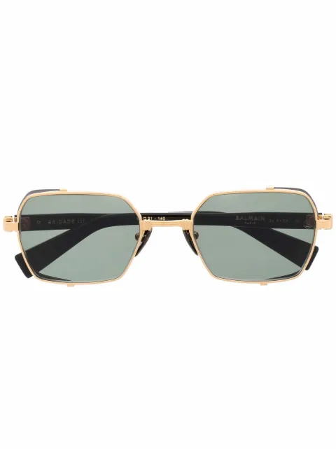 Balmain Eyewear Brigade-III side-shield sunglasses Black BPS117A