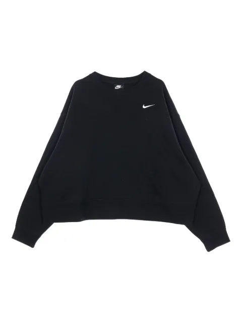 Nike logo-embroidered cotton-blend sweater Black DD2911