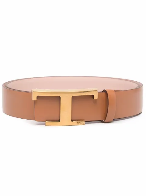 Tod's logo-buckle leather belt Brown XCWTSI10101M73
