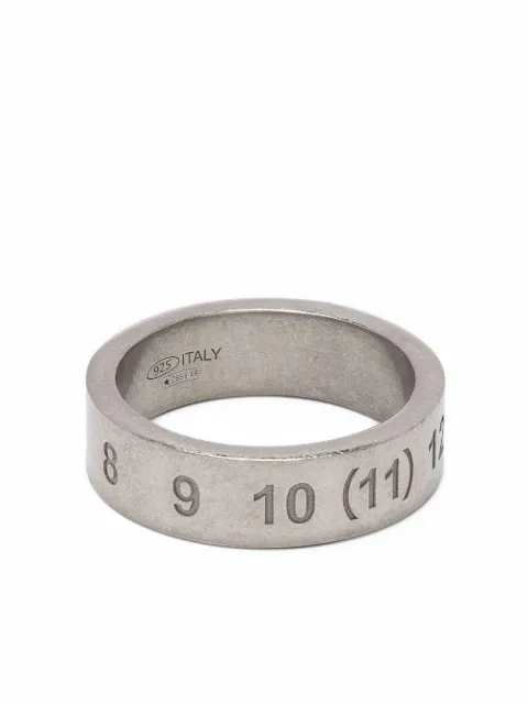 Maison Margiela numbers-motif engraved ring Silver SM1UQ0050S12967