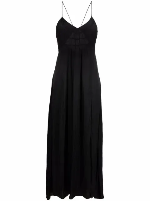 Zadig&Voltaire satin empire line dress Black WKCP0405F