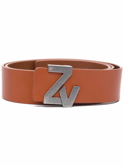 Zadig&Voltaire logo-buckle belt Brown WKAS0902H