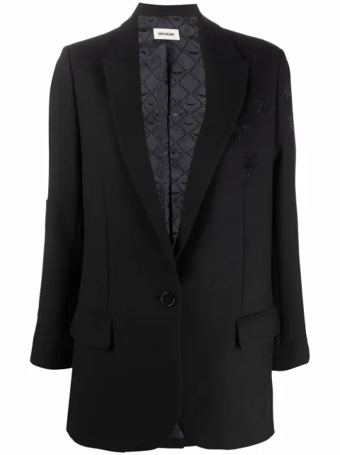 Zadig&Voltaire Viva crystal-star blazer Black WKCA0202F0