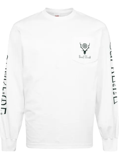Supreme x South2 West8 long-sleeve T-shirt White SU10407