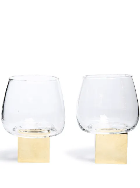 Vanessa Mitrani Cube Gravity whisky glasses (set of 2) White CUBEPAIROFLOWGLASSES