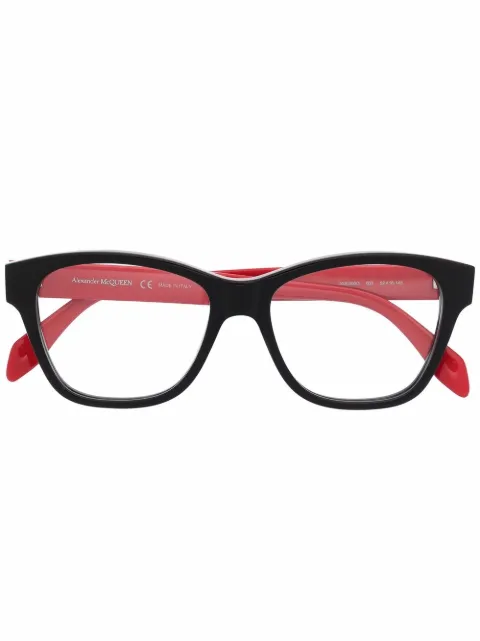 Alexander McQueen Eyewear square-frame glasses Black AM0306O