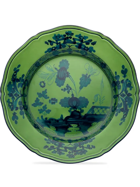 GINORI 1735 Oriente Italiano-motif charger plate Green 003RG00FPT110010310