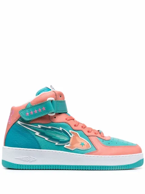 Enterprise Japan panelled high-top sneakers Blue BB1001PX108