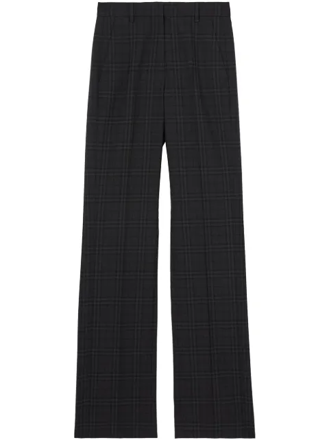 Burberry check wool tailored trousers Black 8042853