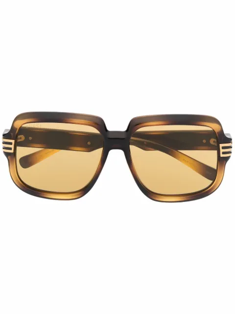 Gucci Eyewear tortoiseshell oversized-frame sunglasses Brown GG0979S002