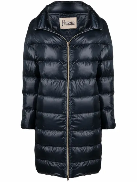 Herno down-feather mid-length coat Blue PI1283DIC12017
