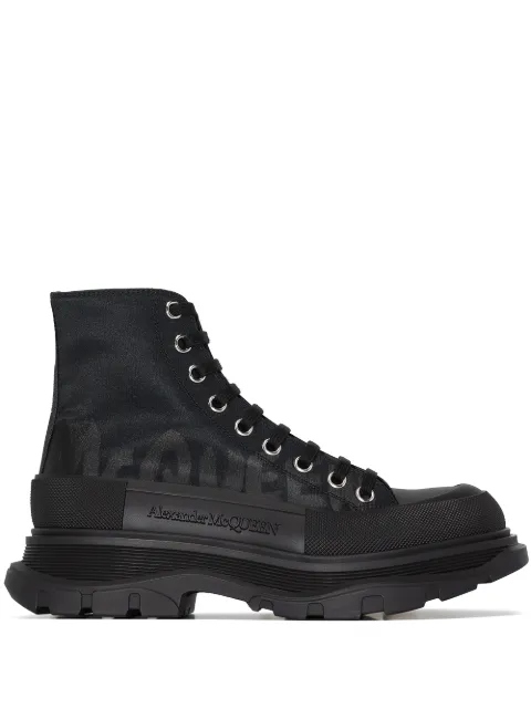 Alexander McQueen Tread Slick lace-up boots Black 676718W4RQ2
