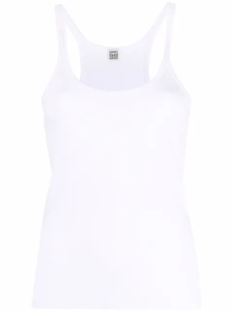 TOTEME scoop-neck rib tank White 213458772100