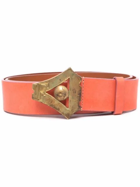Gianfranco Ferré Pre-Owned 2000s leather buckle belt Pink GIAFR100G