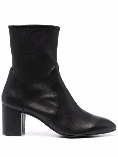 Stuart Weitzman Yuliana 60mm leather ankle boots Black YULIANA60SRL