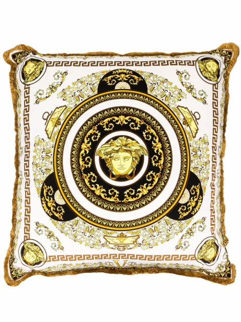 Versace Medusa-head print square cushion White ZCU909001ZCOP0230