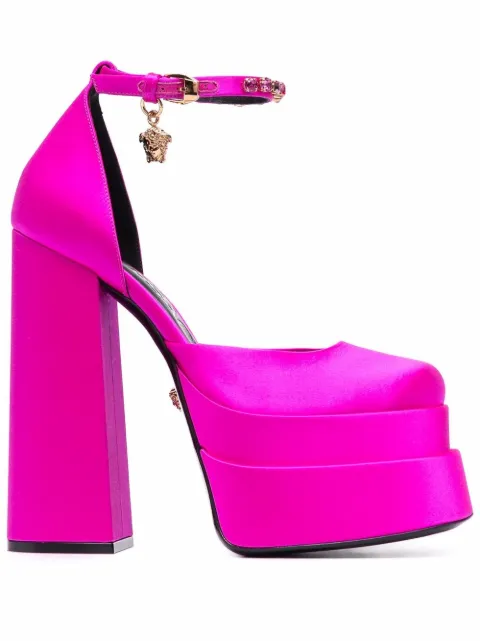 Versace Medusa Head charm platform sandals Pink 1002005DRA67