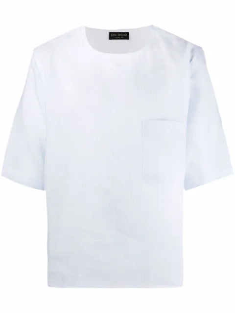 Dell'oglio short-sleeve linen T-shirt Blue TSM705