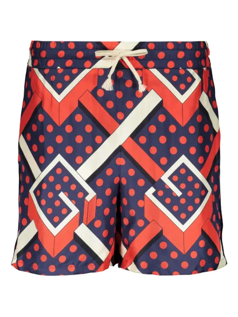 Gucci G dot labyrinth-print shorts Blue 661791XJDI1