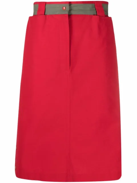 JC de Castelbajac Pre-Owned 1990s high-waisted straight skirt Red JCDE250SK