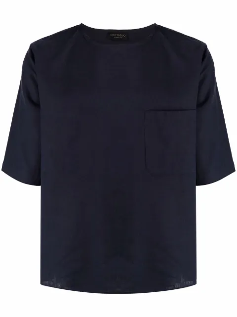 Dell'oglio short-sleeve linen T-shirt Blue TSR504