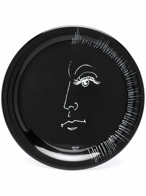 Fornasetti printed metal tray Black C26X900