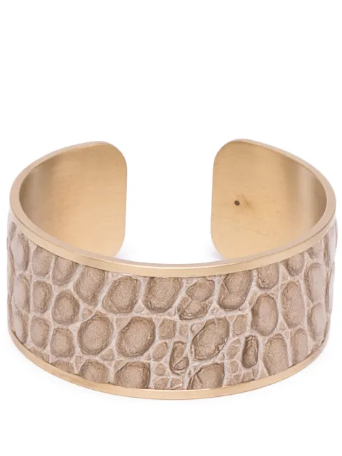 Pinetti crocodile-embossed napkin ring Neutrals G50097087007