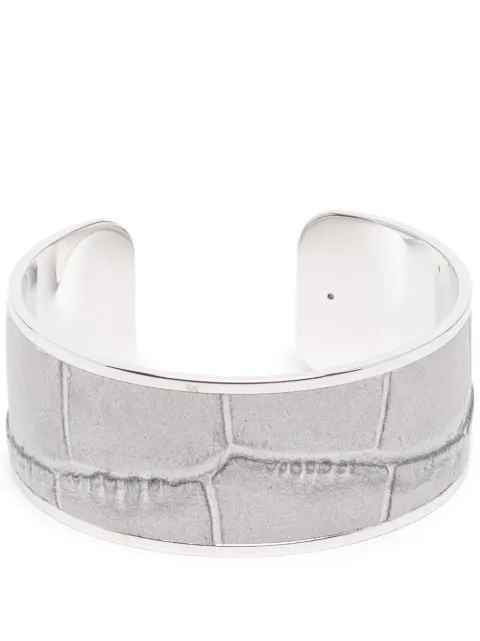 Pinetti crocodile-embossed napkin ring Grey 97087083