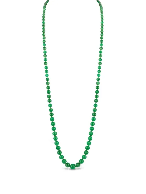 Pragnell Vintage platinum Edwardian jade bead necklace Green 1002201