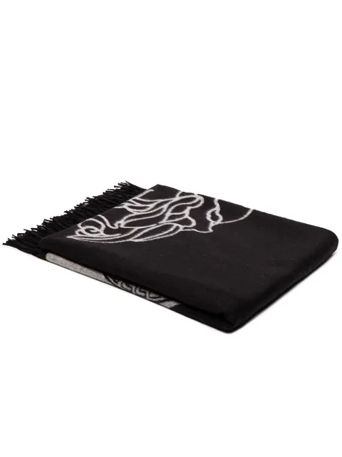 Versace Greca motif blanket Black ZPL141801ZSEM0070