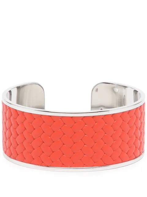 Pinetti woven-leather napkin ring Red 97061026